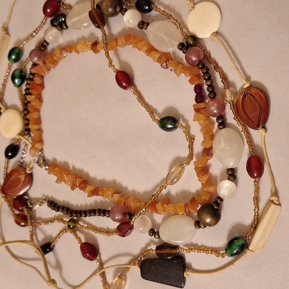 Huge Lot Browns Ambers Wood Boho Style Jewelry Hippie Whimsigoth Animal Print 27 - Picture 11 of 12